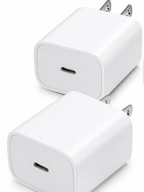 20W USB-C Fast Charger 2 Pack| PD Wall Adapter for iPhone 15/14/13/12 and Samsun